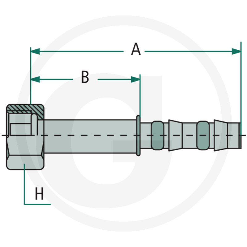 FITING FREON DN8 3/8 L=19 65288005